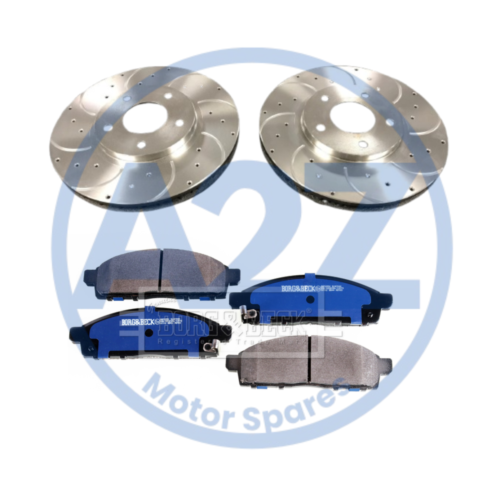 FRONT DRILLED GROOVED 294MM DISCS PADS SET FIT MITSUBISHI L200 Di-D 4X4BARBARIAN