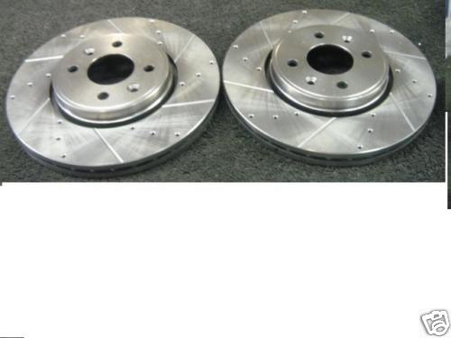 FOR TOYOTA STARLET GLANZA  EP91 EP82 CROSS DRILLED GROOVED BRAKE DISC FRONT