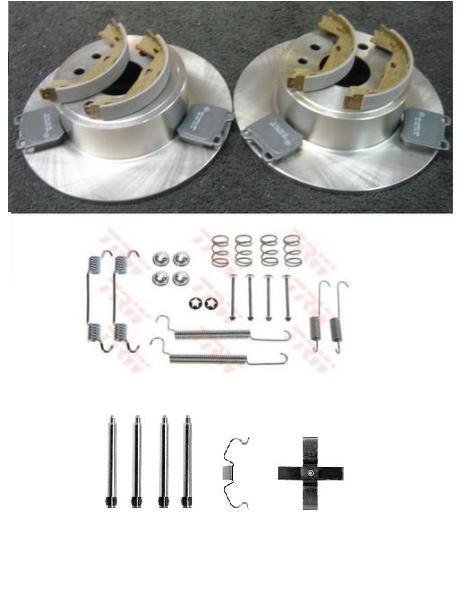 VAUXHALL VECTRA B 95-2002 REAR BRAKE DISC HANDBRAKE SHOES PAD SHOE FITTING KIT 