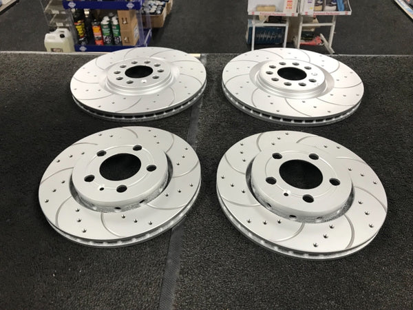 AUDI TT QUATTRO 225 QUATTRO DRILLED GROOVED BRAKE DISC FRONT REAR