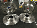FOR AUDI S6 4F 5.2 AVANT BRAKE DISC CROSS DRILLED FRONT REAR 385/330MM