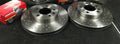 AUDI A7 SPORTBACK CROSS DRILLED BRAKE DISCS MINTEX BRAKE PADS FRONT 