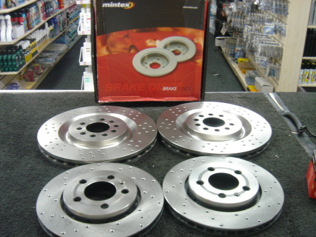  SEAT LEON CUPRA R AUDI S3 1.8T CROSS DRILLED BRAKE DISCS FRONT REAR