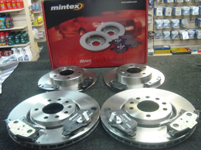 VAUXHALL ZAFIRA GSI  TURBO BRAKE DISCS BRAKE PADS FRONT  REAR MINTEX 