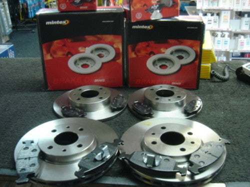  FOR FIAT PUNTO 1.8HGT MINTEX FRONT &REAR BRAKE DISCS & PADS