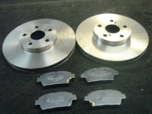 CELICA VVTI 140 99> FRONT BRAKE DISCS BRAKE PADS  255MM