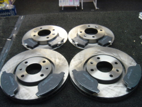 PEUGEOT 307  FRONT & REAR BRAKE DISCS  & PADS NEW 283M 