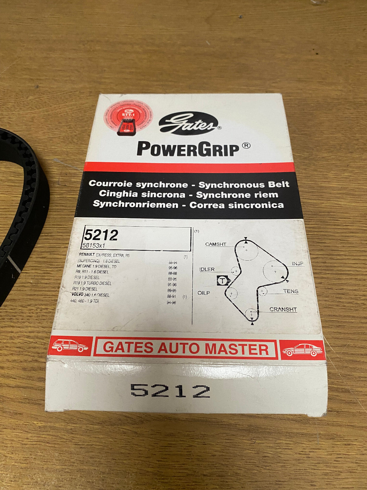 FOR RENAULT EXPRESS EXTRA R5 R19 VOLVO 440 GATES POWERGRIP TIMING BELT 5212