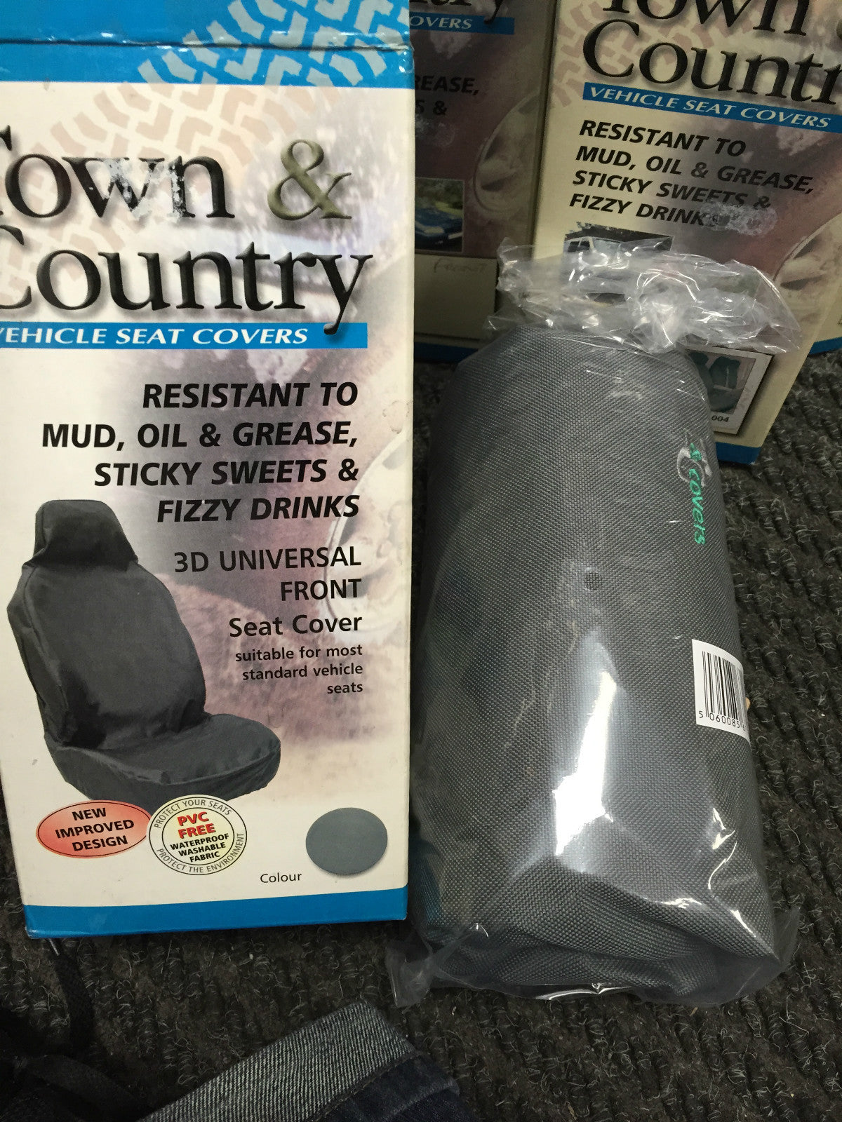 HEAVY DUTY MUD OIL RESISTANT FRONT SEAT COVER GREY UNIVERSAL SEAT COVER