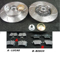 CITROEN PEGEOUT  BRAKE DISC CROSS DRILLED GROOVED BRAKE DISC MINTEX PADS REAR