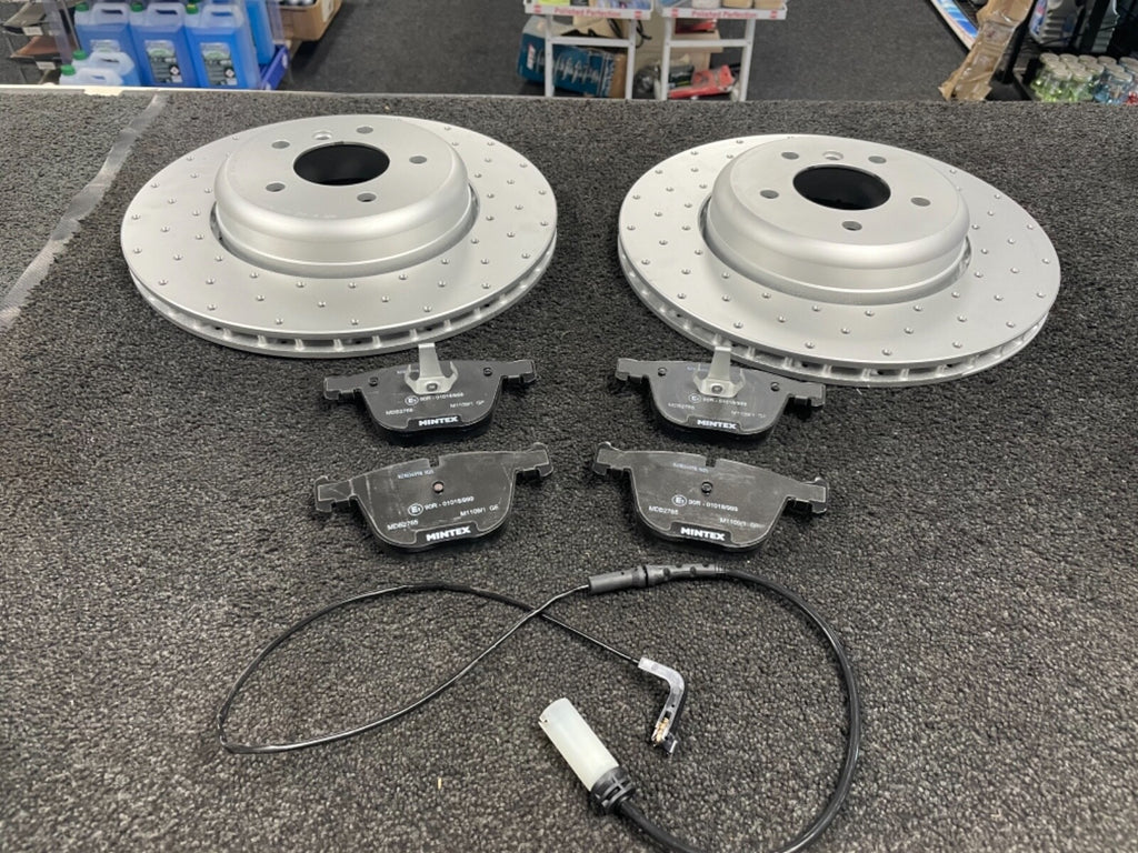 BMW 535D M SPORT E60 E61 CROSS DRILLED PERFORMANCE BRAKE DISC REAR PADS
