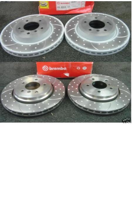 BMW 330i 330D 330CI BRAKE DISC FRONT REAR BREMBO DIMPLED GROOVED