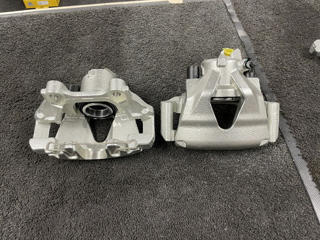 VW POLO 9N DRILLED GROOVED BRAKE DISC CONVERSION UPGRADE CALIPERS 288/312