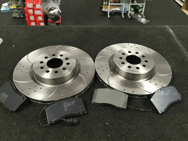AUDI S4 B7 4.2 CROSS DRILLED BRAKE DISC REAR 345MM AND PERFORMANCE BRAKE PADS