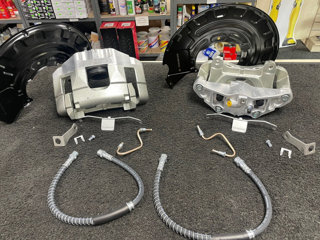 VW GOLF MK5 MK6 GTD GTi TFSi R32 BIG BRAKE CONVERSION CALIPER BRACKET KIT 345MM