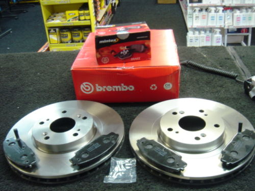 FOR HONDA CIVIC TYPE R 2.0 EP3 BRAKE DISC BREMBO MINTEX BRAKE PADS FRONT