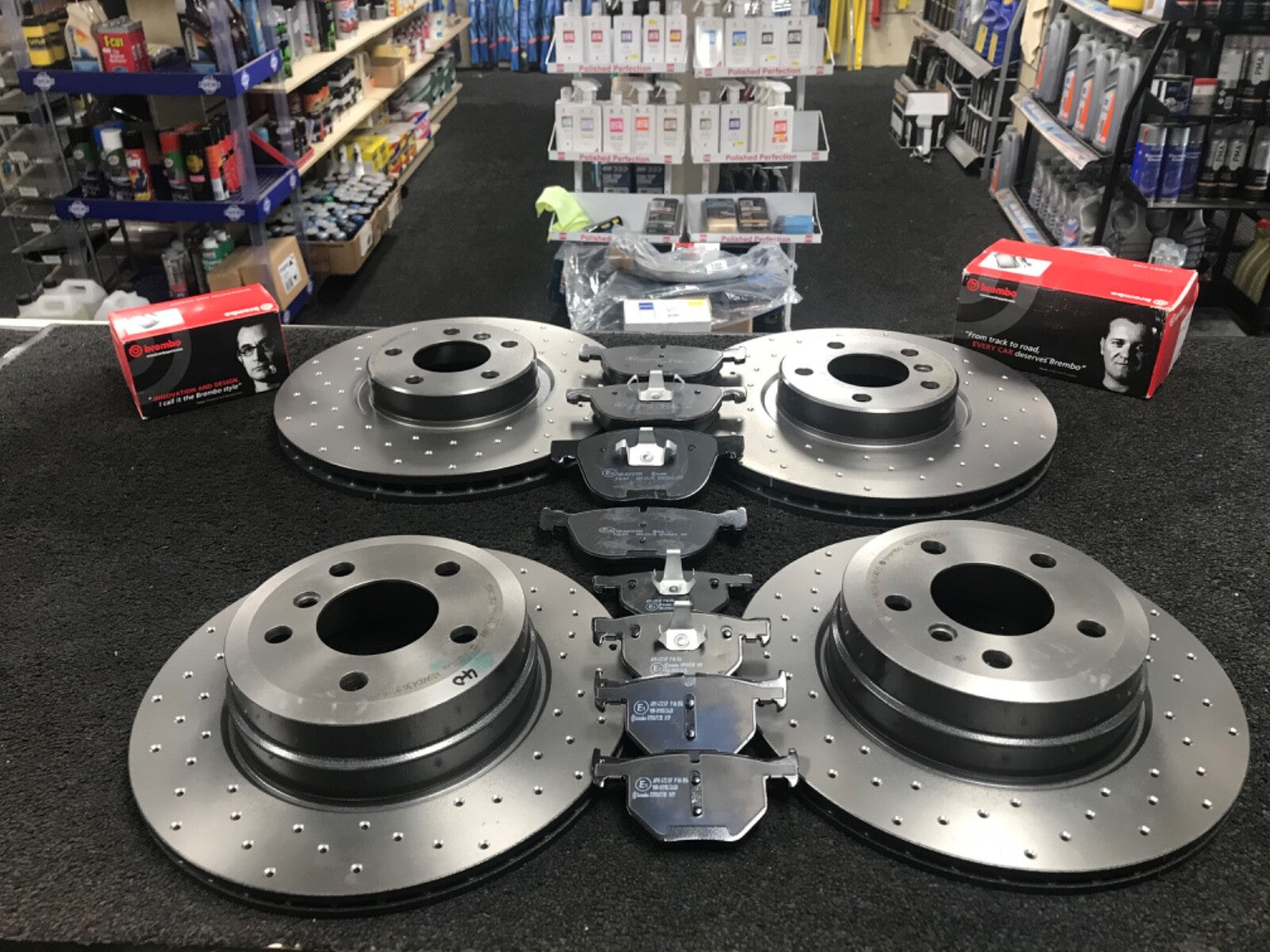 BMW X6 Xdrive F16 MSPORT BRAKE DISC CROSS DRILLED  BREMBO BRAKE PAD FRONT REAR