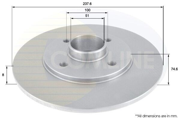 1x NEW REAR BRAKE DISC RENAULT 19 CLIO MK1 MK2 MEGANE MK1 WITHOUT BEARING