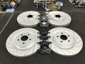 F-TYPE V6 R-DYNAMIC MK1 CROSS DRILLED GROOVED BRAKE DISC MINTEX PAD  380/325MM