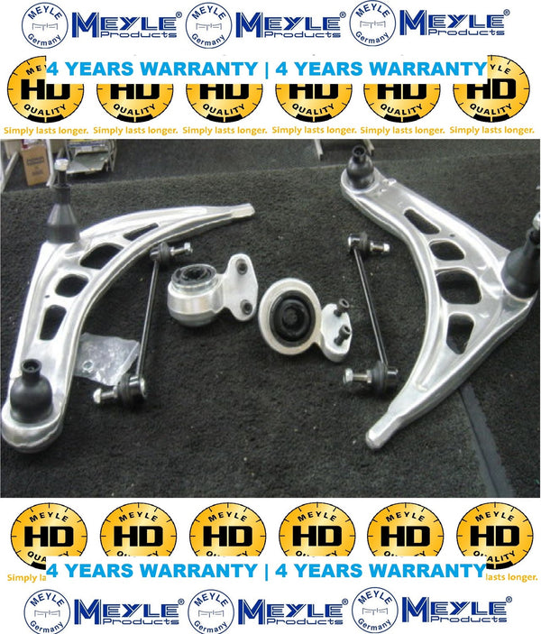 BMW  3 SERIES E46 2 LOWER WISHBONE ARMS 2 BUSHES 2 ANTI ROLL BAR LINKS MEYLE HD