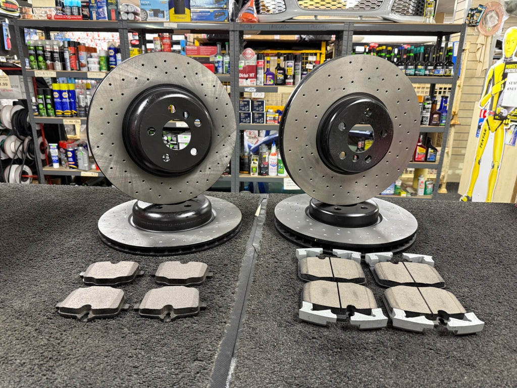 BMW X5 G05 LCI BRAKE DISCS CROSS DRILLED BRAKE PADS FRONT REAR
