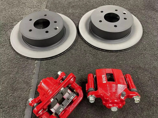 FOR NISSAN X-TRAIL QASHQAI REAR BRAKE CALIPERS COMPLETE BRAKE DISC PADS