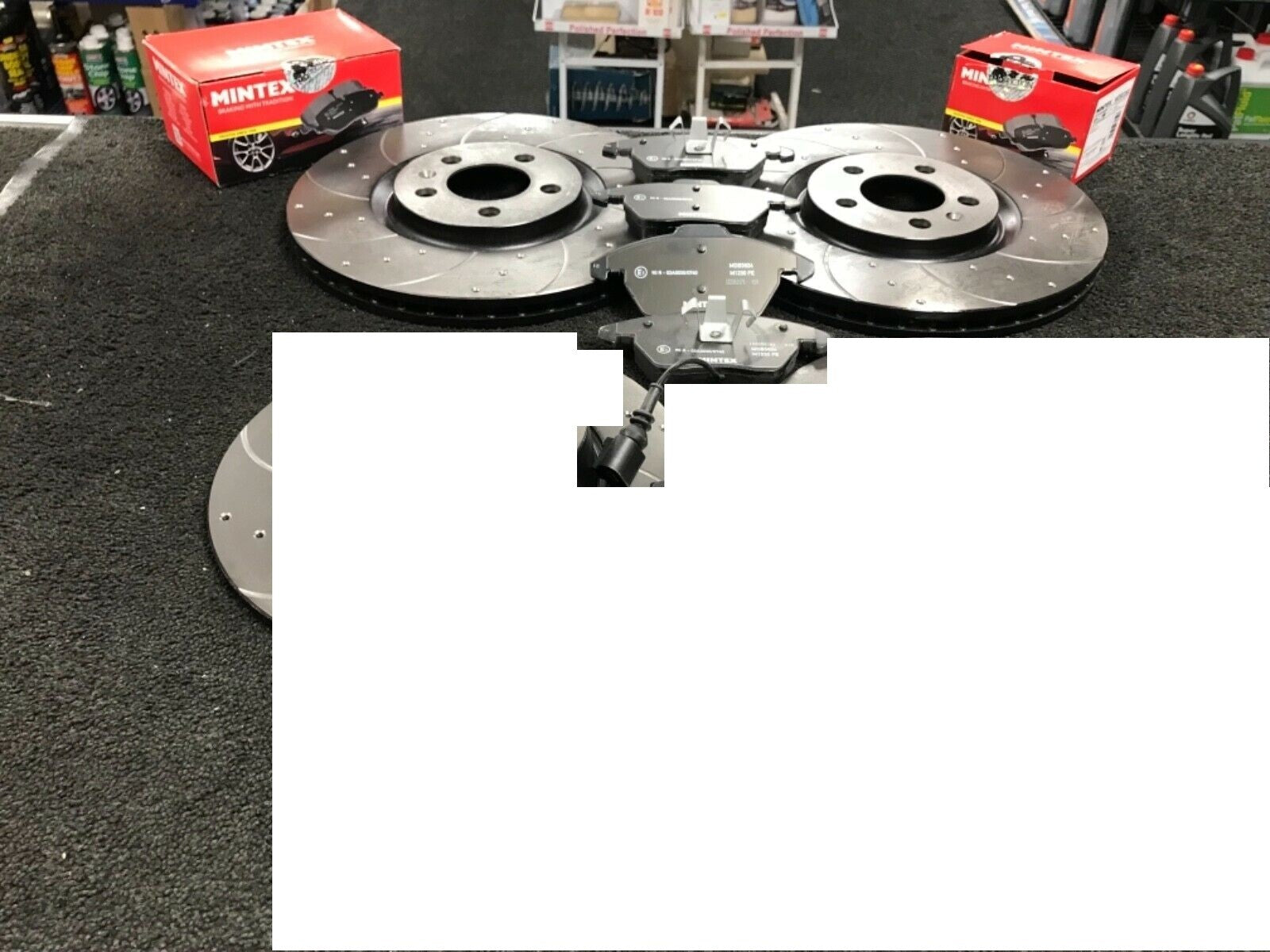 AUDI S1 2.0 QUATTRO BRAKE DISCS CROSS DRILLED GROOVED FRONT 310mm 5x100
