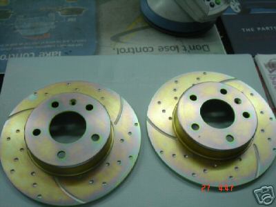 FORD MONDEO MK3 2.0 2.5 3.0 BRAKE DISCS GROOVED+PADS FR