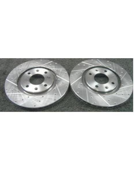 PEUGEOT 306 GTI6 GROOVED DRILLED  FRONT BRAKE DISCS 