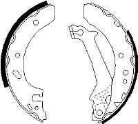 FORD FIESTA KA 95-99 REAR MINTEX BRAKE SHOES WITH ABS