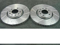 VW GOLF MK4 ANNIVERSERY CROSS DRILLED GROOVED BRAKE DISC + PADS 312MM 