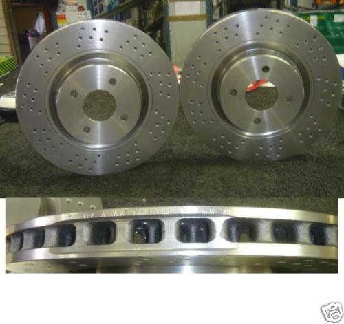 FOCUS RS 02-05 BRAKE DISC BREMBO CROSS DRILLED BRAKE DISCS FRONT  
