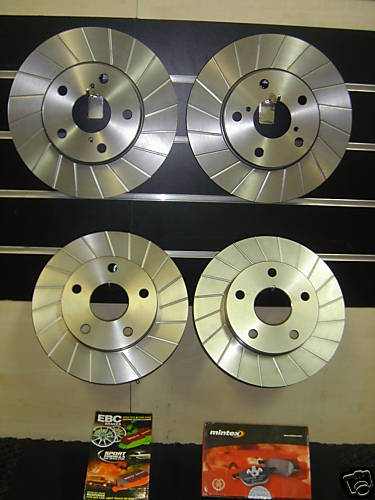 406 COUPE FRONT REAR GROOVED BRAKE DISCS X  4