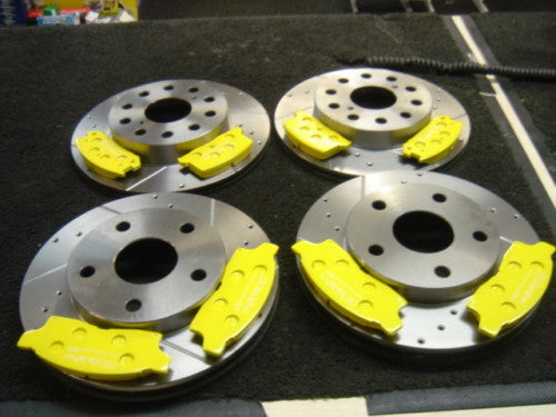 MR2 MK2 REV 2 3 DRILLED GROOVED BRAKE DISC &BRAKE PADS