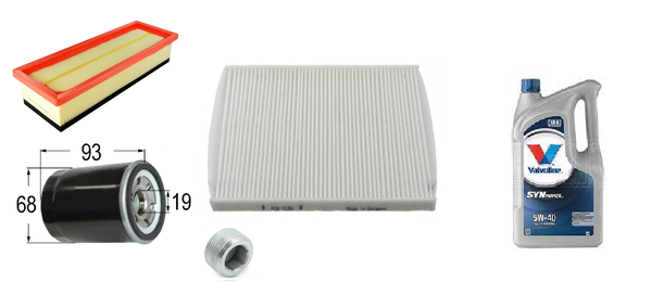 FOR FIAT 500 1.2 2007-2016  SERVICE KIT OIL AIR POLLEN/CABIN FILTER  BOSCH 