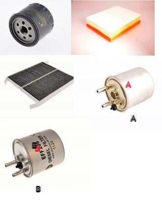 RENAULT LAGUNA 1.5 DIESEL OIL AIR FUEL POLLEN CABIN FILTER FULL SERVICE KIT