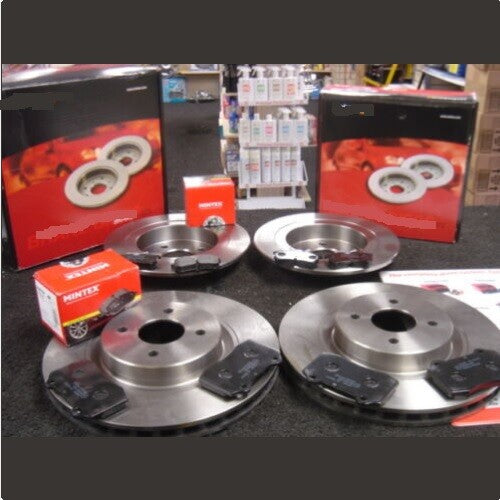 FORD FOCUS 2.0RS MK1 FRONT REAR BRAKE DISCS AND MINTEX  BRAKE PADS