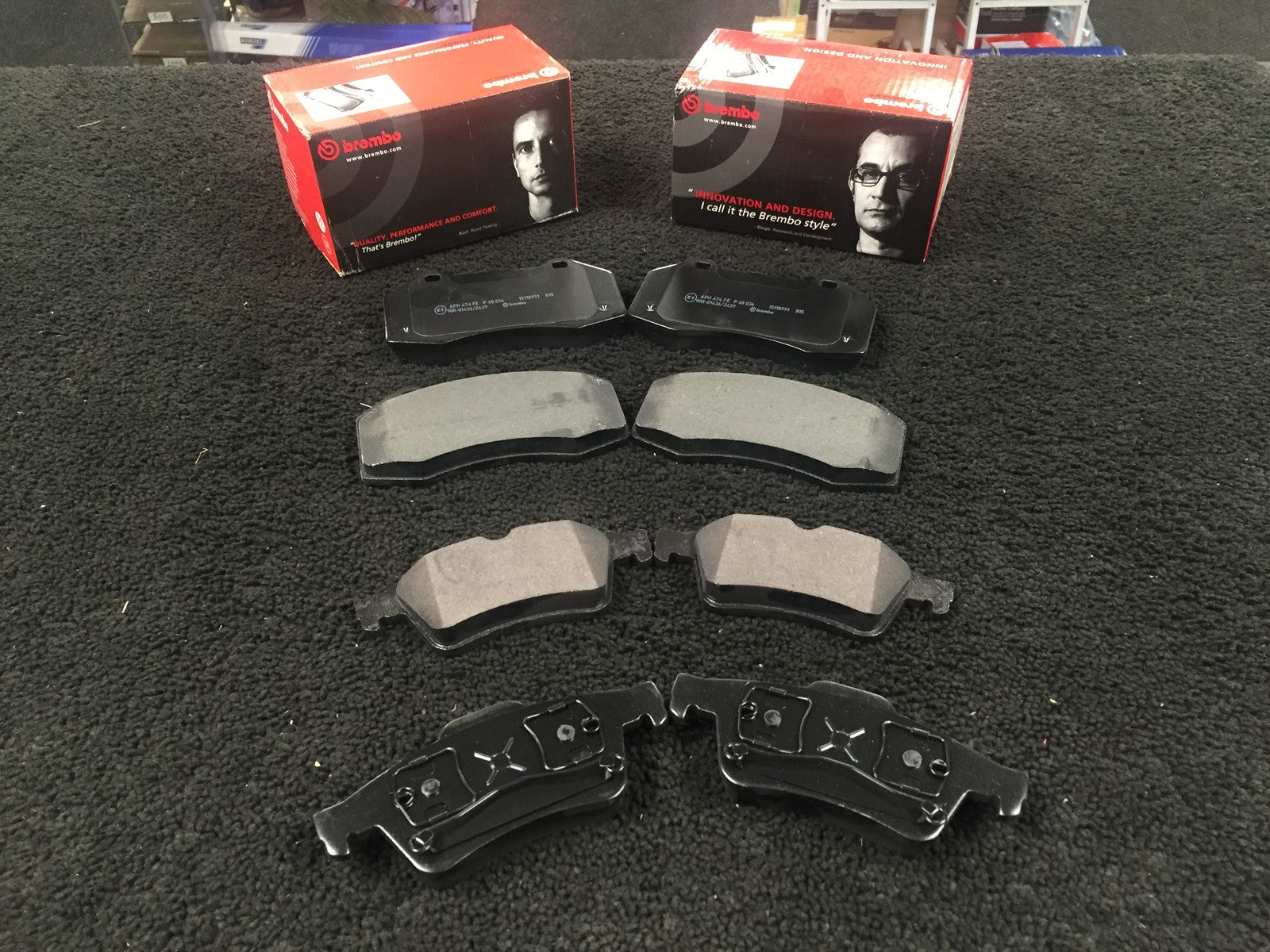 RENAULT MEGANE 225 2.0TURBO BRAKE PADS FRONT REAR BREMBO  WITH ATE REAR PADS