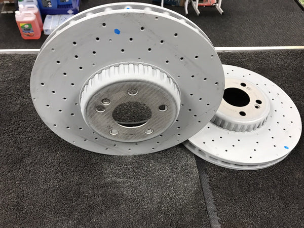 FOR MERCEDES C E CLASS AMG 2 FRONT BRAKE DISCS 342mm A0004212212
