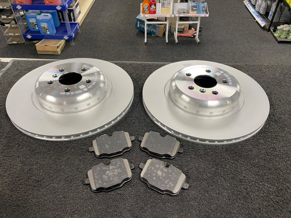 FOR BMW X5 BRAKE DISCS CROSS DIMPLED BRAKE PADS  REAR 370mm