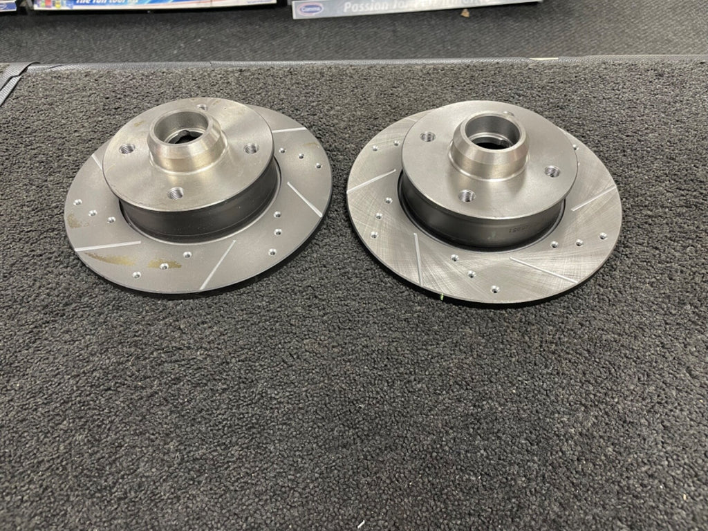 FIT FOR VW GOLF MK3 Corrado Passat JETTA REAR DRILLED GROOVED BRAKE DISCS 4 STUD