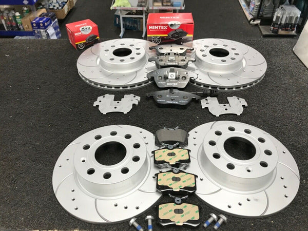 A3 T FSI S LINE SPECIAL LINE   BRAKE DISCS DRILLED GROOVED BRAKE PADS FRONT REAR