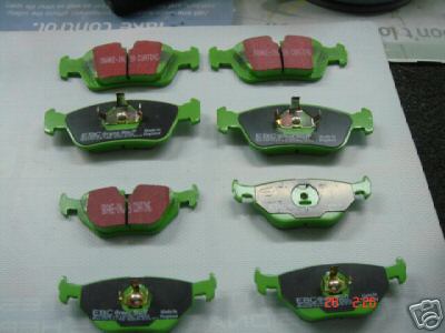 BMW 320D E90 FRONT REAR BRAKE PADS EBC GREEN STUFF 