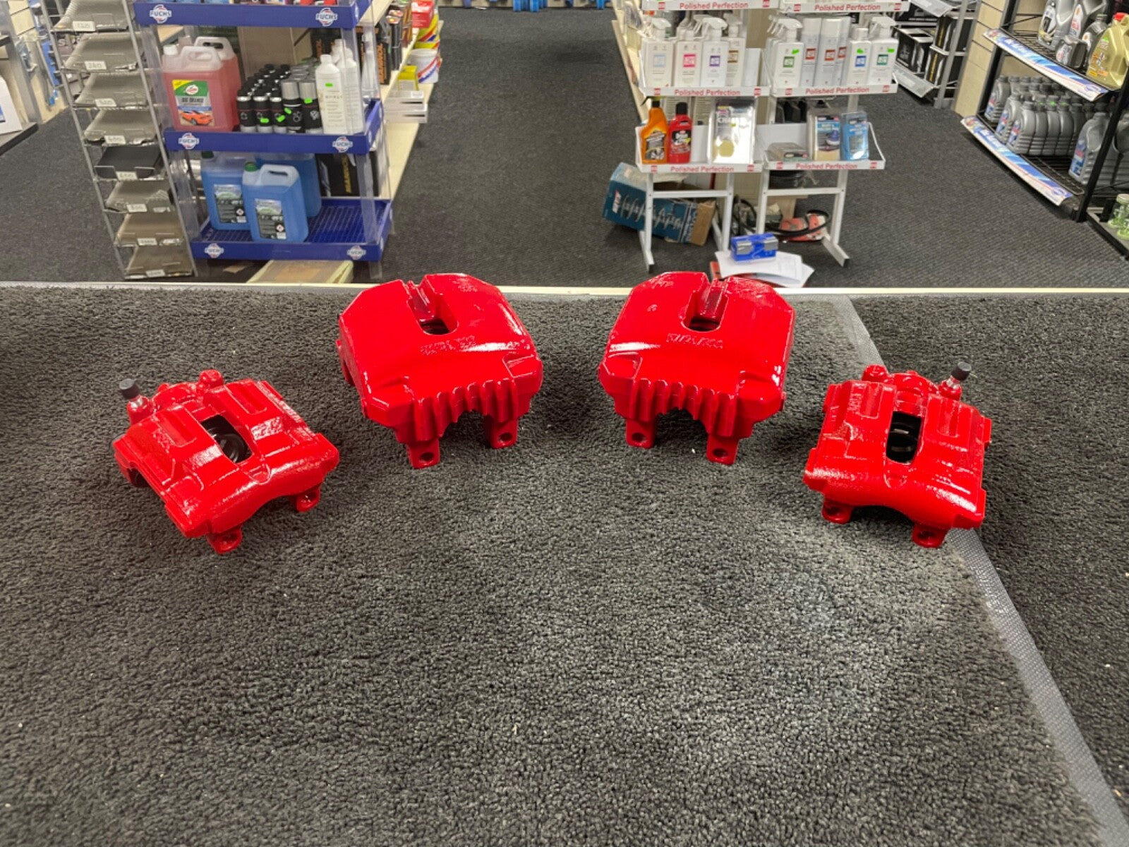 4 BRAKE CALIPERS + SLIDER PIN BMW  3 SERIES 325I M SPORT (E92)  RED