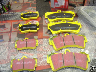 AUDI A7 PORSCHE CAYENNE VW TOUAREG V6 V10 FRONT REAR BRAKE PADS EBC YELLOW STUFF