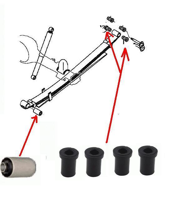 FOR MITSUBISHI L200 ANIMAL LIFE WARRIOR 4D56 96-06 LEAF SPRING SHACKLE BUSH KITS