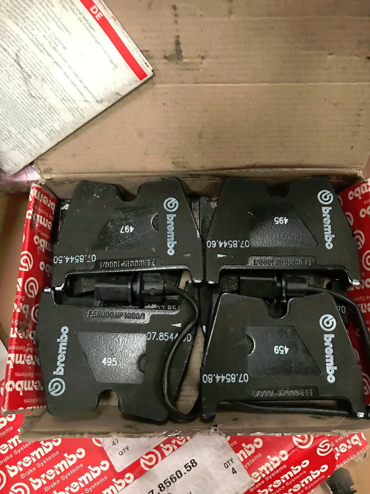 LAMBORGHINI GALLARDO FRONT BRAKE PADS GENUINE ORIGINAL 400698151