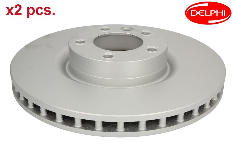 2x GENUINE DELPHI FRONT BRAKE DISC  TOUAREG CAYENNE 368MM DIAMETER