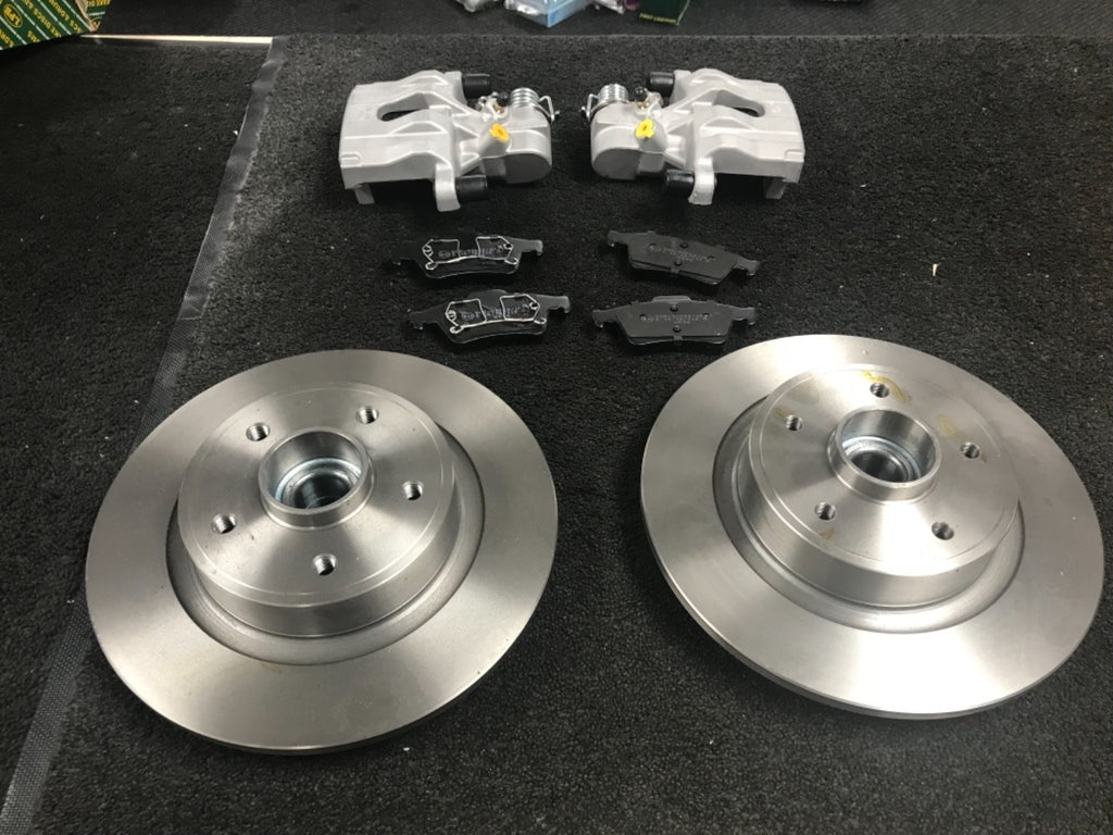 RENAULT LAGUNA MK2 2 REAR BRAKE DISC WITH WHEEL BEARING BRAKE CALIPER LEFT RIGHT