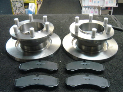 FOR  IVECO TURBO DAILY 35.8 35.12 30.8 1996-99 FRONT BRAKE DISC BRAKE PAD 6 HOLE